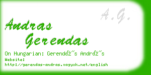 andras gerendas business card